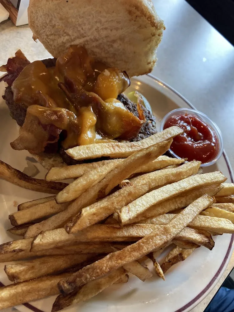 Hot Sausage Sandwich with Fries