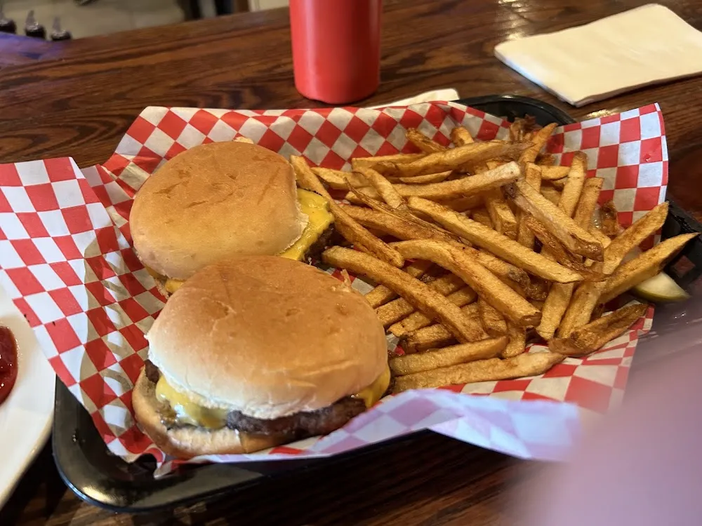 Two Cheeseburgers and Fries